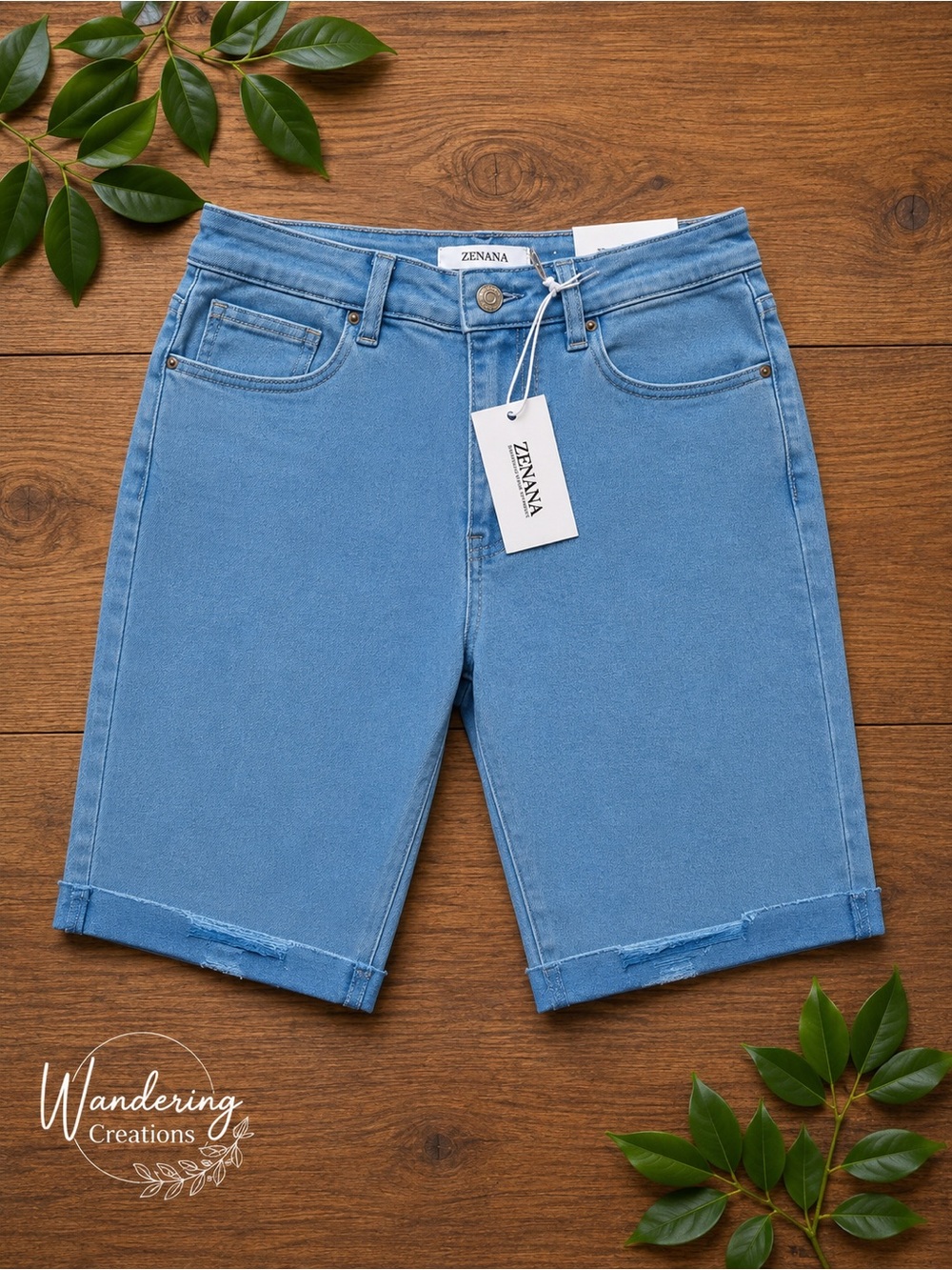 Zenana Light Blue Women's shorts